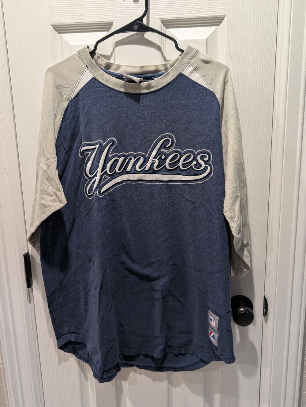 Yankees Navy and Cream Raglan Shirt